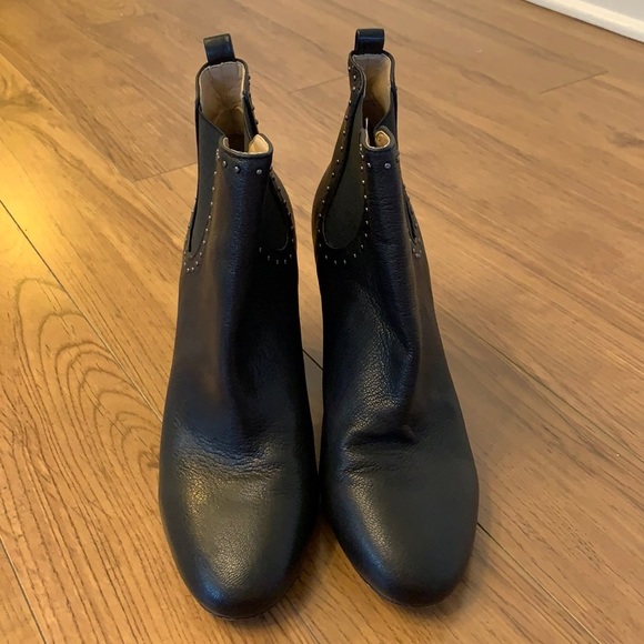 💕HP💕Saks Fifth Avenue black leather studded boots - Picture 7 of 16